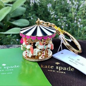 KATE SPADE CAROUSEL KEYCHAIN CARNIVAL NIGHTS NWT